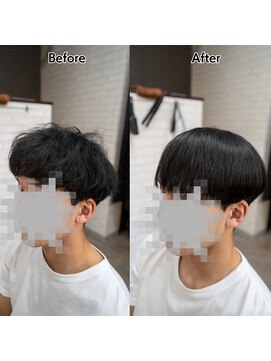 ビート(Beat) メンズの膨らみやすい髪もsins式酸性ストレートで最高の収まりに