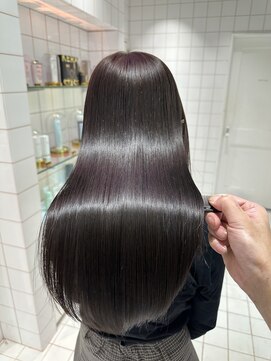 ロンドルーチェ 心斎橋(Lond luce) ダークアッシュ/ミディアムレイヤーカット［髪質改善/縮毛矯正］