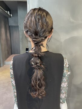 クレオヘアフィーカ(CLEO hair fika) 編みおろし　お呼ばれヘア