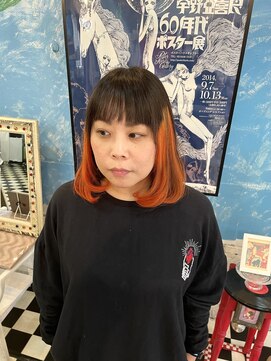 バルテイン(Hair Valtein) ブラックオレンジボブ