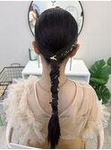 大人可愛いタイト編み下ろしStyle/大阪梅田riccoヘアセット
