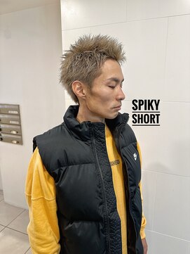 ヘアカロン 熊本下通店(Hair CALON) スパイキーショートパーマツイストスパイラルパーマビジネスヘア