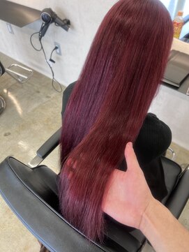 エイト チャタン 沖縄北谷店(EIGHT chatan) お客様スタイル_レッドパープル！【EIGHT　北谷　川村　碧】