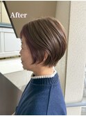 チェリーブラウンフェイスフレーミング♪白髪だからこそ楽しめる