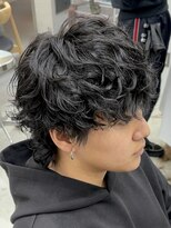 フィフス 天神大名(fifth) 天神大名シャドウパーマメンズカットガイルヘア30代波巻きパーマ