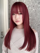 サンク 原宿 表参道(cinq) ★ダブルカラーハイトーンカラーワインレッドブラウンカラー韓国