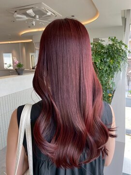 ベル サウス(BHEL south) 津市ロングレイヤーカットハッシュカット透明感カラー重めロング