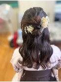 カチモリハーフアップ/ヘアセット/卒業式/袴ヘア