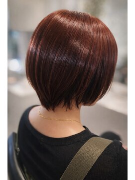 アコロン(acoron) 艶髪ショートボブ/レッドピンク/髪質改善トリートメント