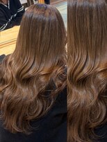 アロマ ヘアー ルーム 新宿3号店(AROMA hair room)&nbsp;イエベさんにぴったりなキャラメルブラウン