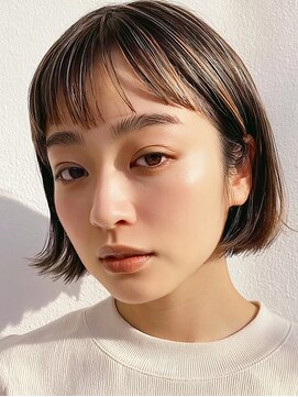 ロディーナコク 大口 新子安(rodina.coc) ダークパープル/ナチュラルショート/ミルクブラウン/夏/大口子安