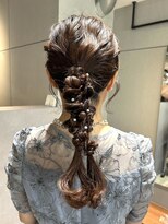 シンス 銀座(since)&nbsp;編み下ろしアレンジ/参列ヘアセット/結婚式ヘアアレンジ/銀座
