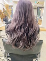 ヘア デザイン ヴェルダ(hair design Verda) 【verda】パープルグラデ×ことりベージュ×ウォータフォール