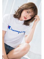 ヴァンクシー バイ ルナ(VANKCY by Luna)&nbsp;外ハネボブ アッシュブラウン シースルーバング 伸ばしかけ 簡単