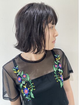 フォーク FOLK 【FOLK】小顔 外ハネ 波巻き 横髪 ダークアッシュ ベージュ♪