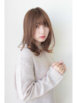 ハピネス クローバー 学園前店(Happiness CLOVER)&nbsp;大人可愛い　外ハネミディアム　透明感カラー