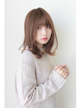 ハピネス クローバー 学園前店(Happiness CLOVER) 大人可愛い　外ハネミディアム　透明感カラー