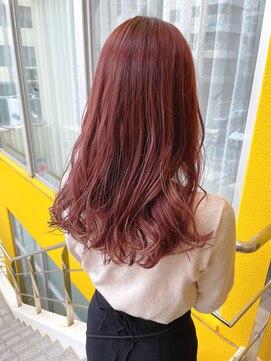 ベルバイヘアスイッチ(by hairswitch) レイヤーロング×ウェーブ巻き×パープルピンク