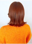 ロブブリーチなしオレンジブラウン_グレージュカラー_ba363632