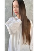 髪質改善で作る美髪改善　ツヤ髪ストレート　前髪カット　Aujua
