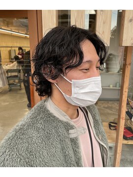 シプレ(cipre) メンズパーマ x ハンサムウルフ x ソフトツイスパ