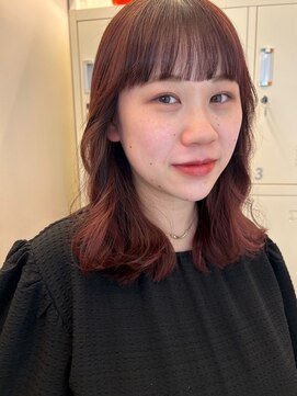 パーク 福岡天神西通り店(parc) ボルドーカラー秋カラーピンクカラーバーガンディーワインレッド