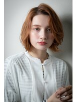 カバーヘアアンドスパ ブリス 浦和(COVER HAIR&SPA bliss)&nbsp;外国人風ハイトーンカラーかきあげボブウルフw浦和10代20代30代