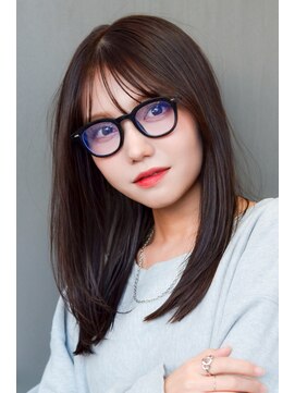 ワトワ 富田店(WAtoWA) ミディアムレイヤー韓国風レイヤースタイルシースルーバング