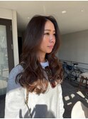 大人外国人風ハイライトアッシュブラウン：Mao Shibasaki