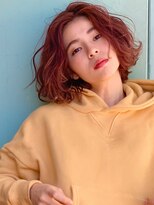 イメチェン/ホワイトブロンド/外ハネボブ/ワイドバング/表参道
