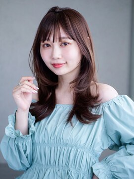 アイティー バイ アルバム 浦和店(IT by ALBUM) 韓国ヘア顔周りレイヤーオリーブベージュロング_F20143