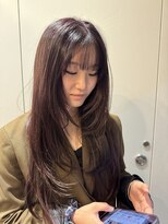 モナン 渋谷(Monan)&nbsp;ロングレイヤー モーヴピンク ダークレッド ローズブラウン