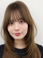 アマトウキョウ アユンチェ(AMA TOKYO×AYUNCHE) 韓国ヘア 透明感カラー 2wayバング レイヤーカット 顔周り