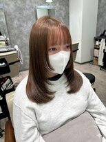 フォンド 津田沼(fond.)&nbsp;着物ヘア/ダークアッシュ/ミディアムレイヤーカット/津田沼