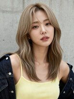 エイチ ウルフカット 大阪梅田(811)&nbsp;レイヤーボブヘアカラーバレイヤージュ50代くるみちゃんヘア