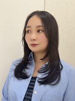 アイトーキョーエス 渋谷(AI TOKYO S)&nbsp;ミルクティーブロンド/ダークブルー/デジタルパーマ/渋谷