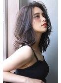 【Blanc/梅田】アッシュブラウン＿外ハネボブ＿ラベージュse06
