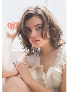 リバレイト(liberate) 大人かわいいひし形フリンジウェーブ♪グレージュカラー♪