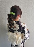 浴衣 タマネギヘア ヘアアレンジ