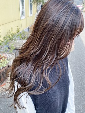 セットアップ 岡山北長瀬店(SET-UP) コントラストハイライト グレーアッシュ グレージュ 透明感