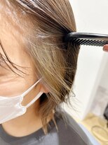 スナオ(sunao)&nbsp;【初ヘアカラー】オリーブブラウン×インナーミルクティーカラー