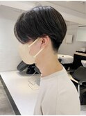 毛流れパーマ_斜めバンググレージュカラー_ba418141