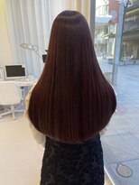 ハイブ 金沢(Hive)&nbsp;ピンクブラウン透明感カラーロングレイヤーカットツヤカラー