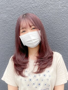 オリ 仙台(Oli) 20代～30代似合わせレイヤーカット/ピンクカラー/韓国［仙台］