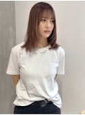【YOKE】マロンブラウン透明感カラー秋色くすみベージュ