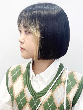 モリオフロムロンドン 松戸店(Morio from London) 【松戸 石山】黒髪ストレートボブぷつっとボブ前髪あり