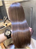 髪質改善_シルクストレート_グレージュ