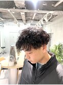 刈り上げマッシュ×波巻きパーマ【松戸/メンズ】