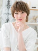 アースカラー斜めバング大人ショートウルフc6越谷20代30代40代