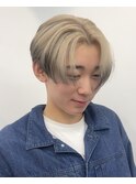 前下がりセンターパート　エンドカラー
